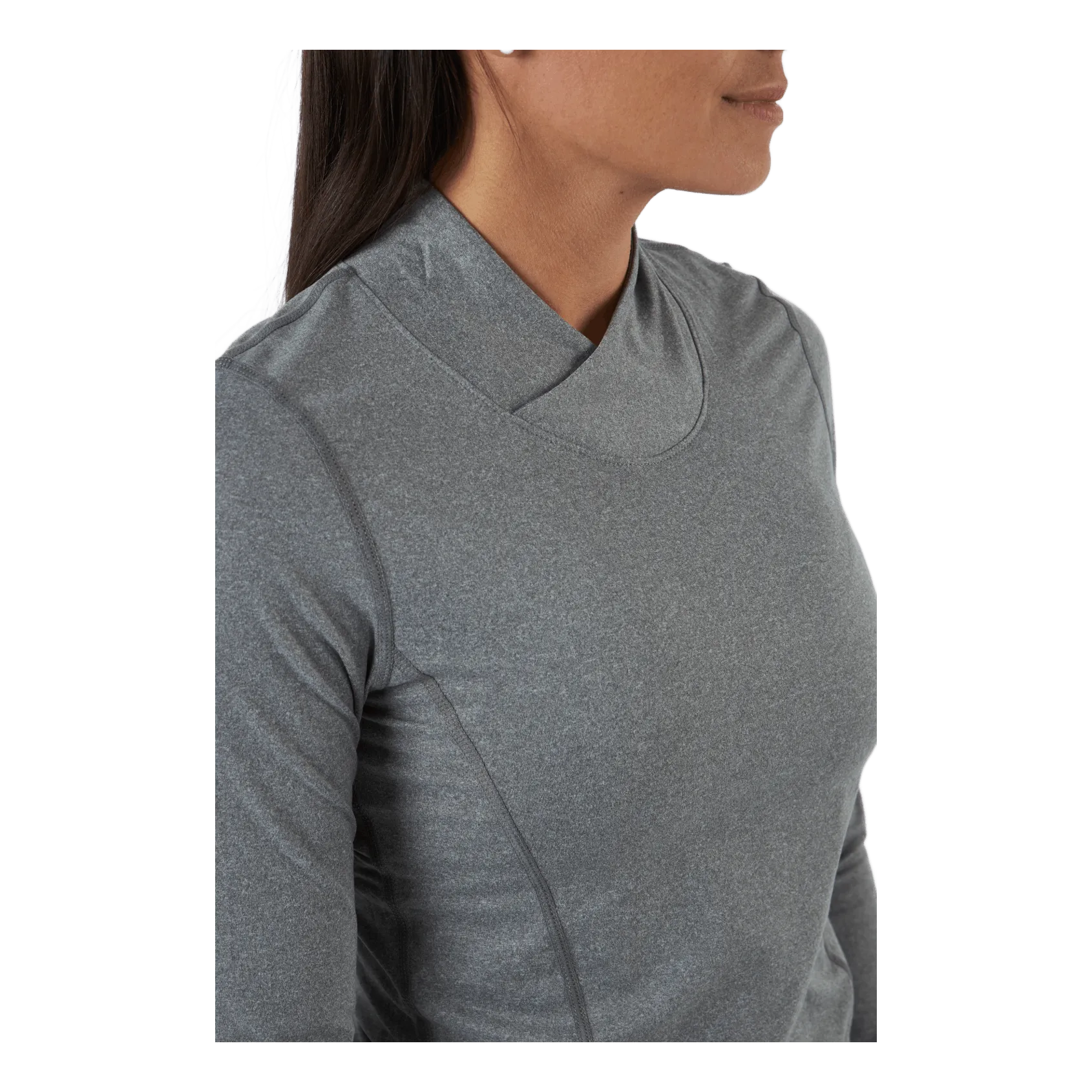 Agnes Ls Mock Neck Granite