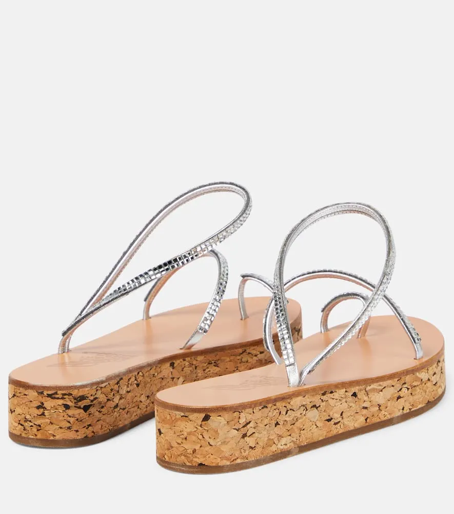 Ancient Greek Sandals Eleftheria leather platform sandals