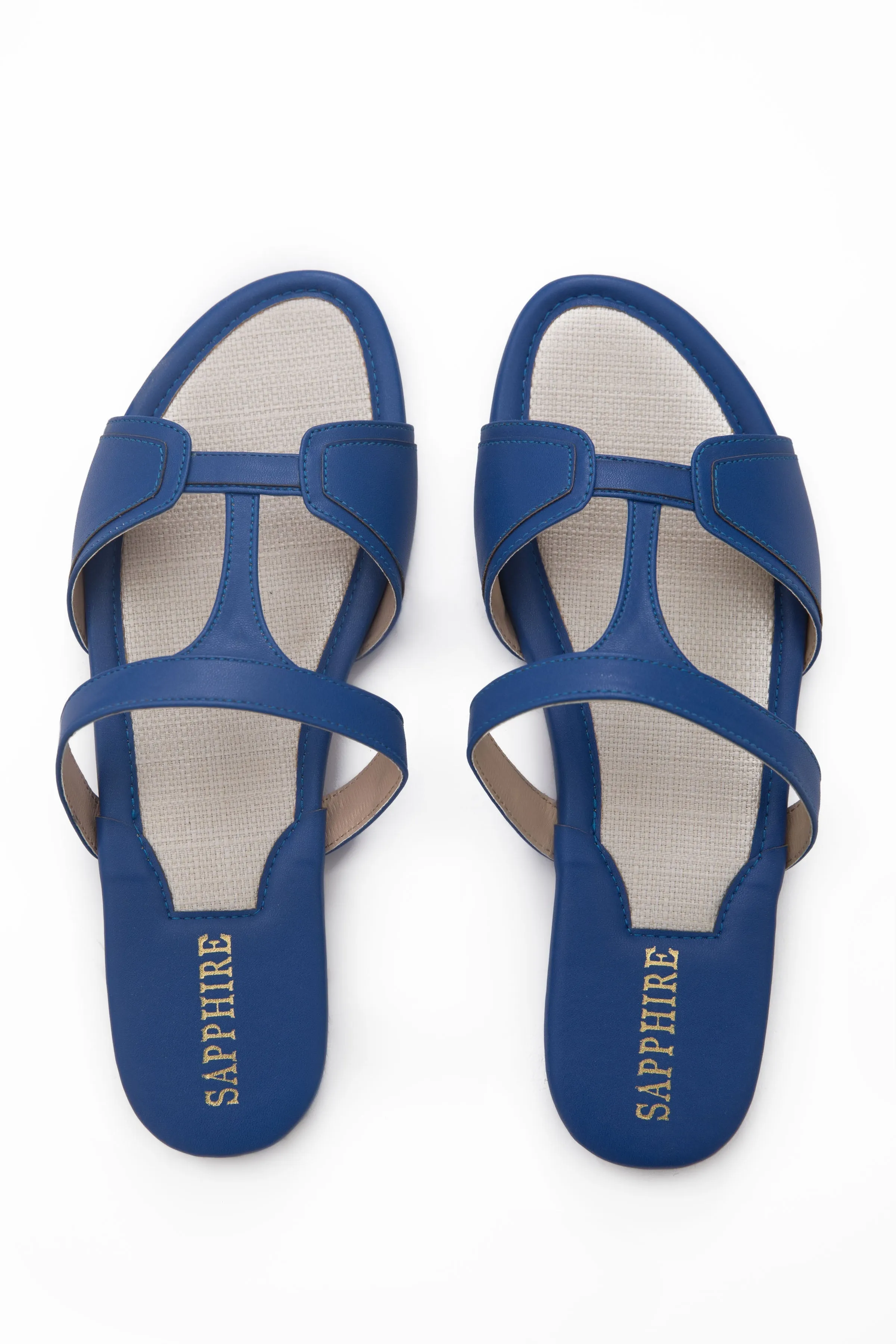 Blue Beige Flats