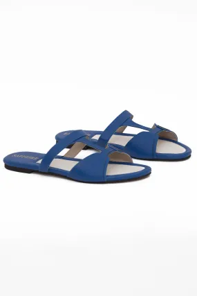 Blue Beige Flats