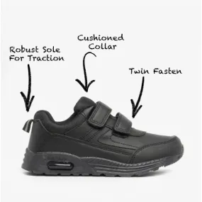 DEK FELIX II Boys School Trainers Black