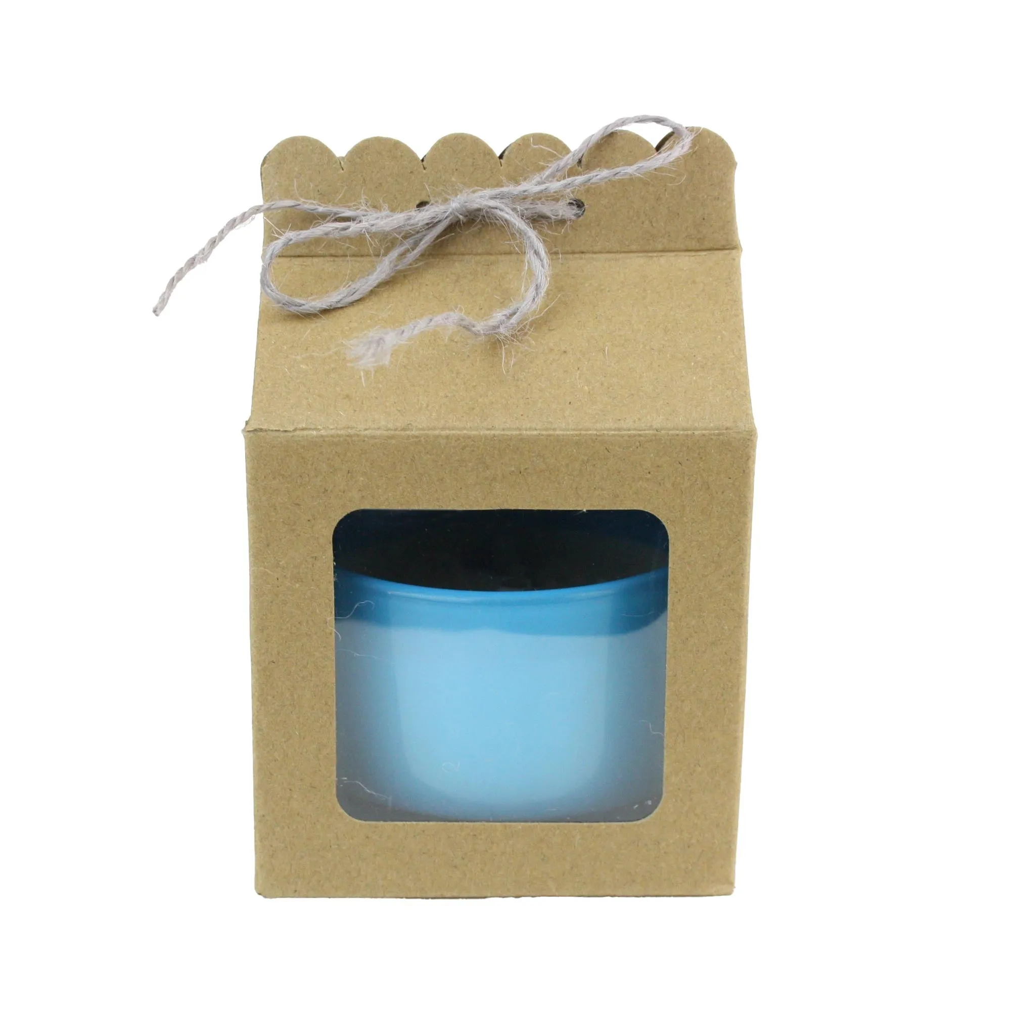 Kraft Gift Box with Clear Window and Twine Closure Pack of 3