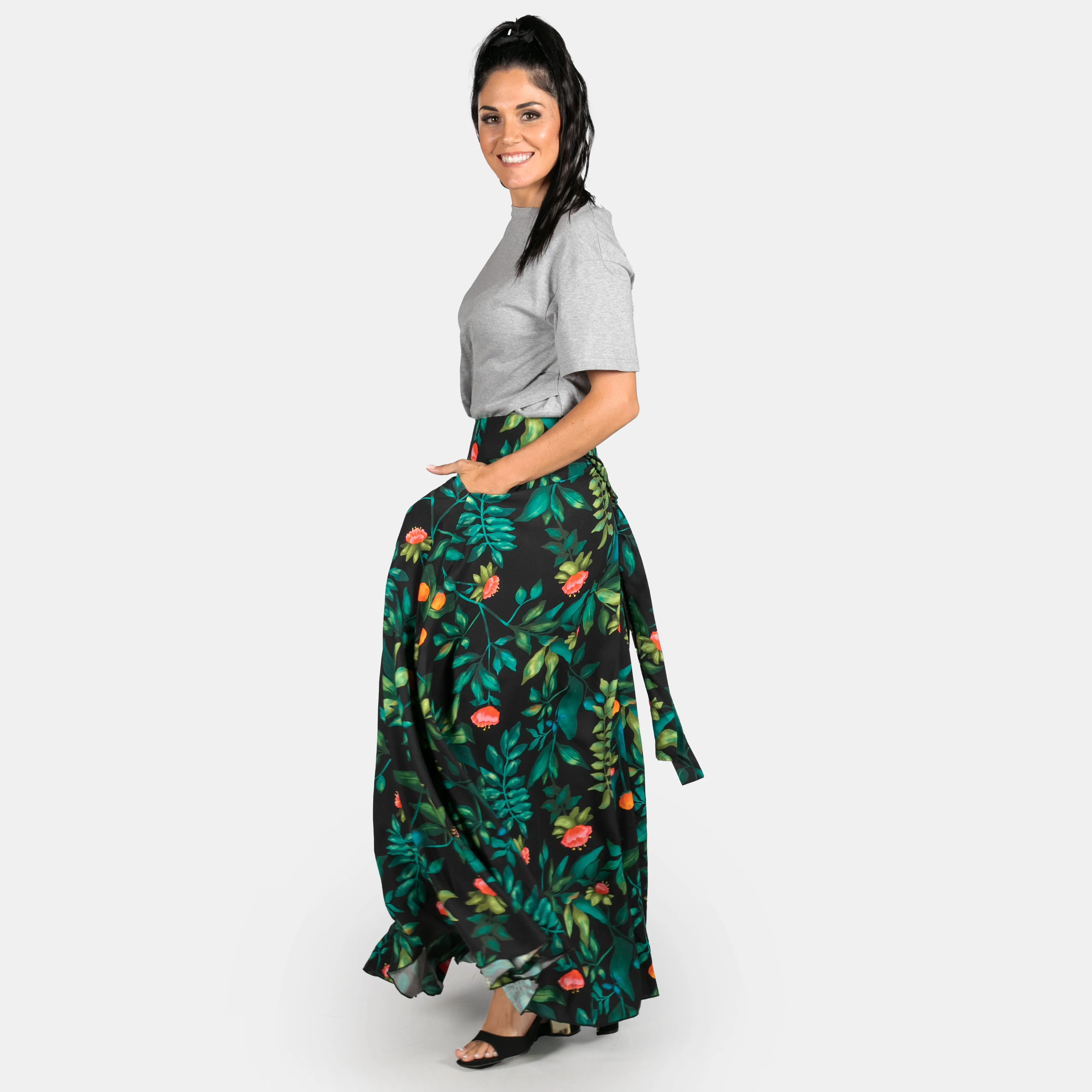 Ladies Reflection Floral Long Skirt