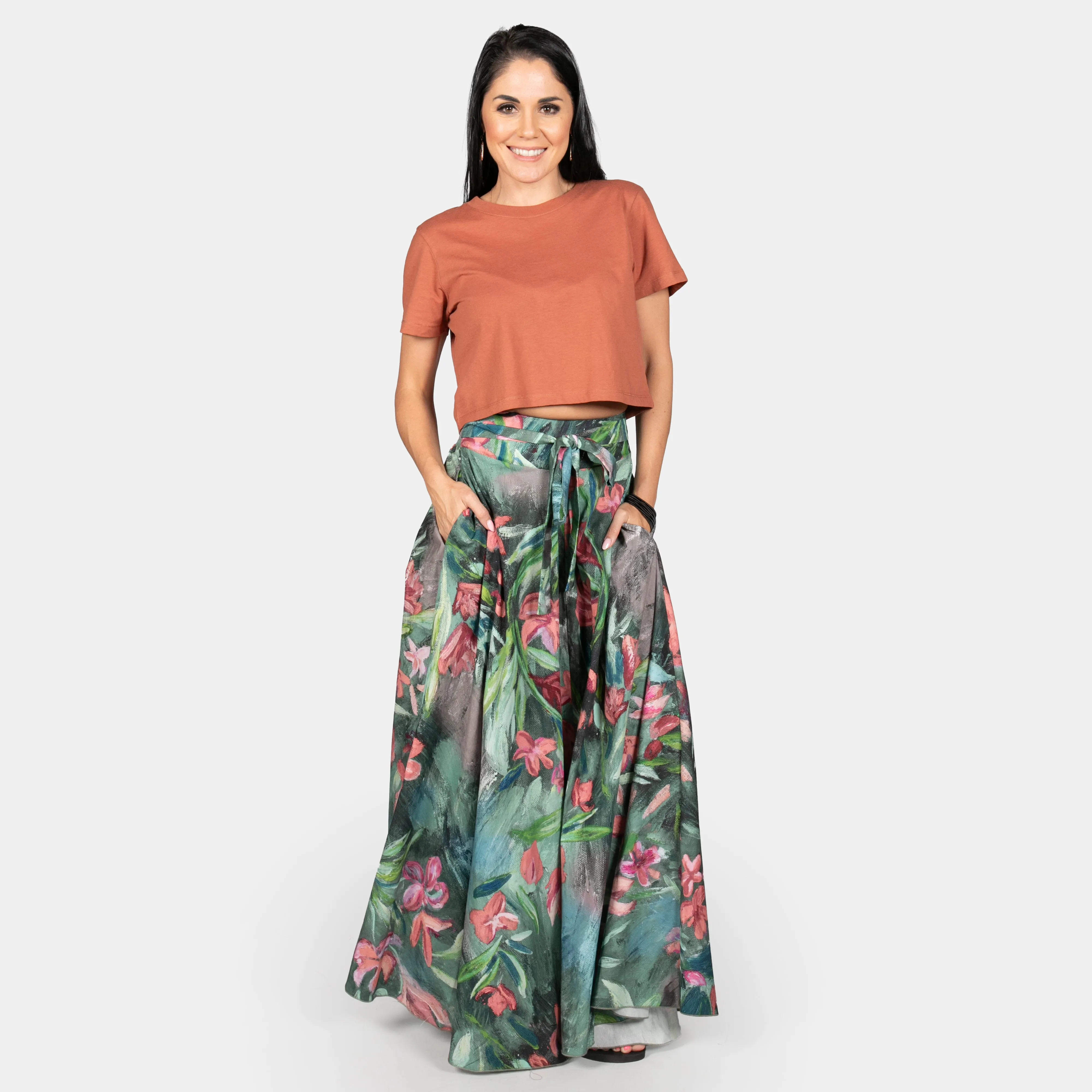 Ladies Reflection Floral Long Skirt