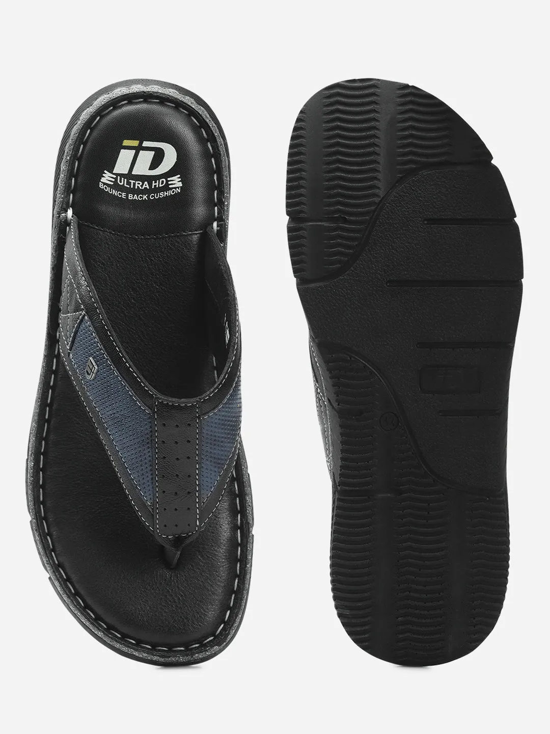 Men's Black Thong Casual Sandal (ID4104)