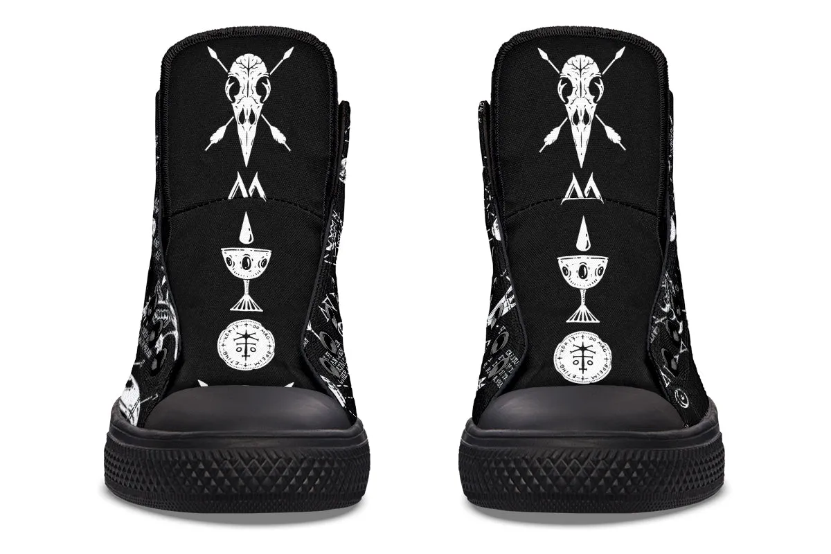 Raven Study High Tops - Classic Premium Canvas Shoes with Comfortable and Durable Soles