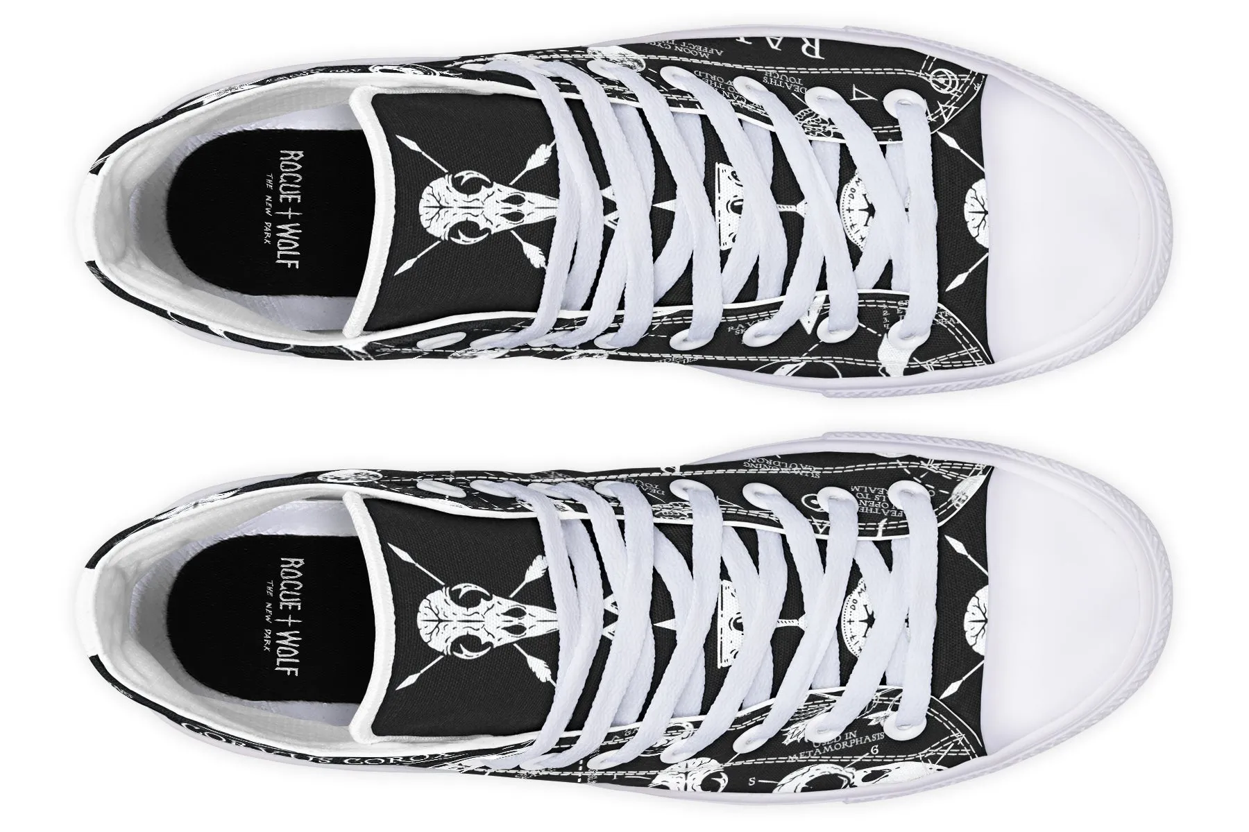 Raven Study High Tops - Classic Premium Canvas Shoes with Comfortable and Durable Soles
