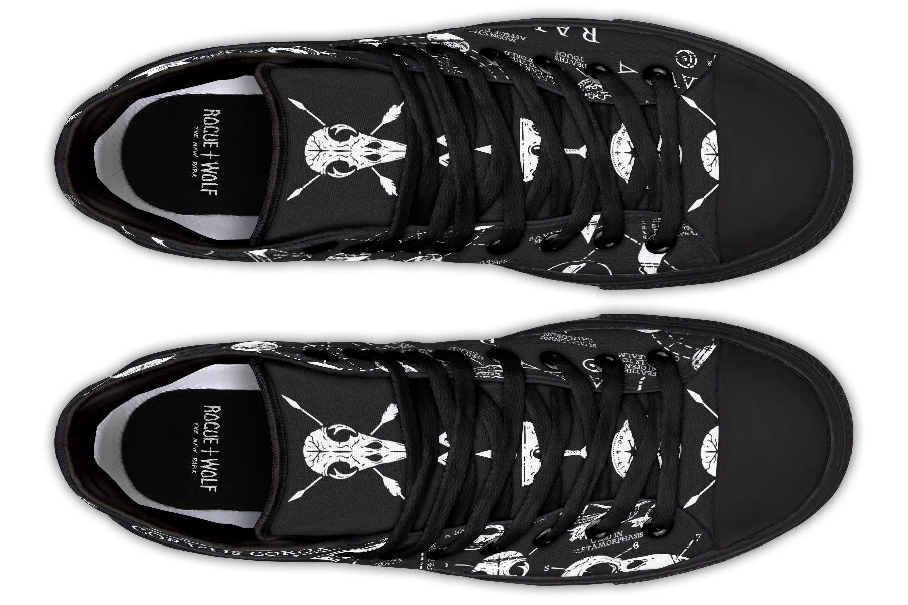 Raven Study High Tops - Classic Premium Canvas Shoes with Comfortable and Durable Soles