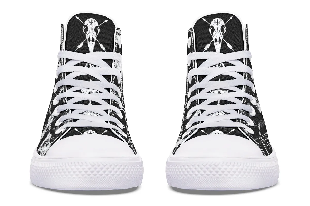 Raven Study High Tops - Classic Premium Canvas Shoes with Comfortable and Durable Soles