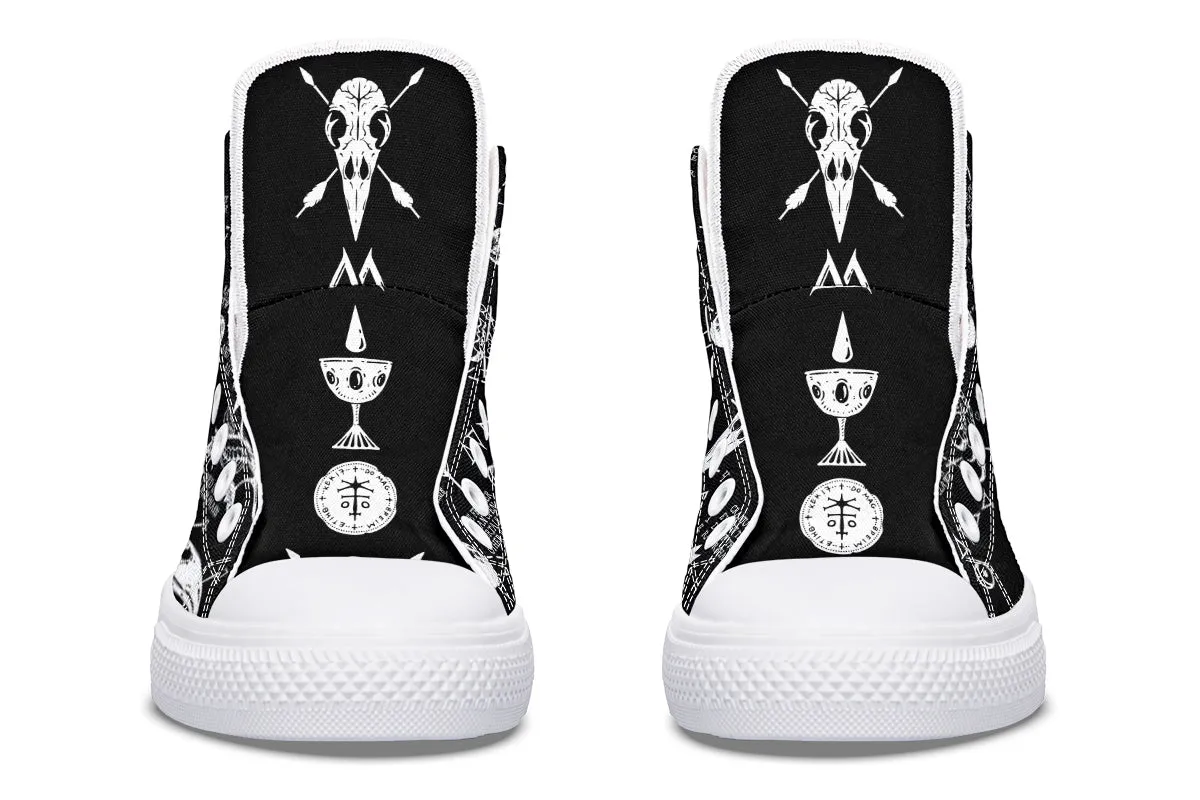 Raven Study High Tops - Classic Premium Canvas Shoes with Comfortable and Durable Soles