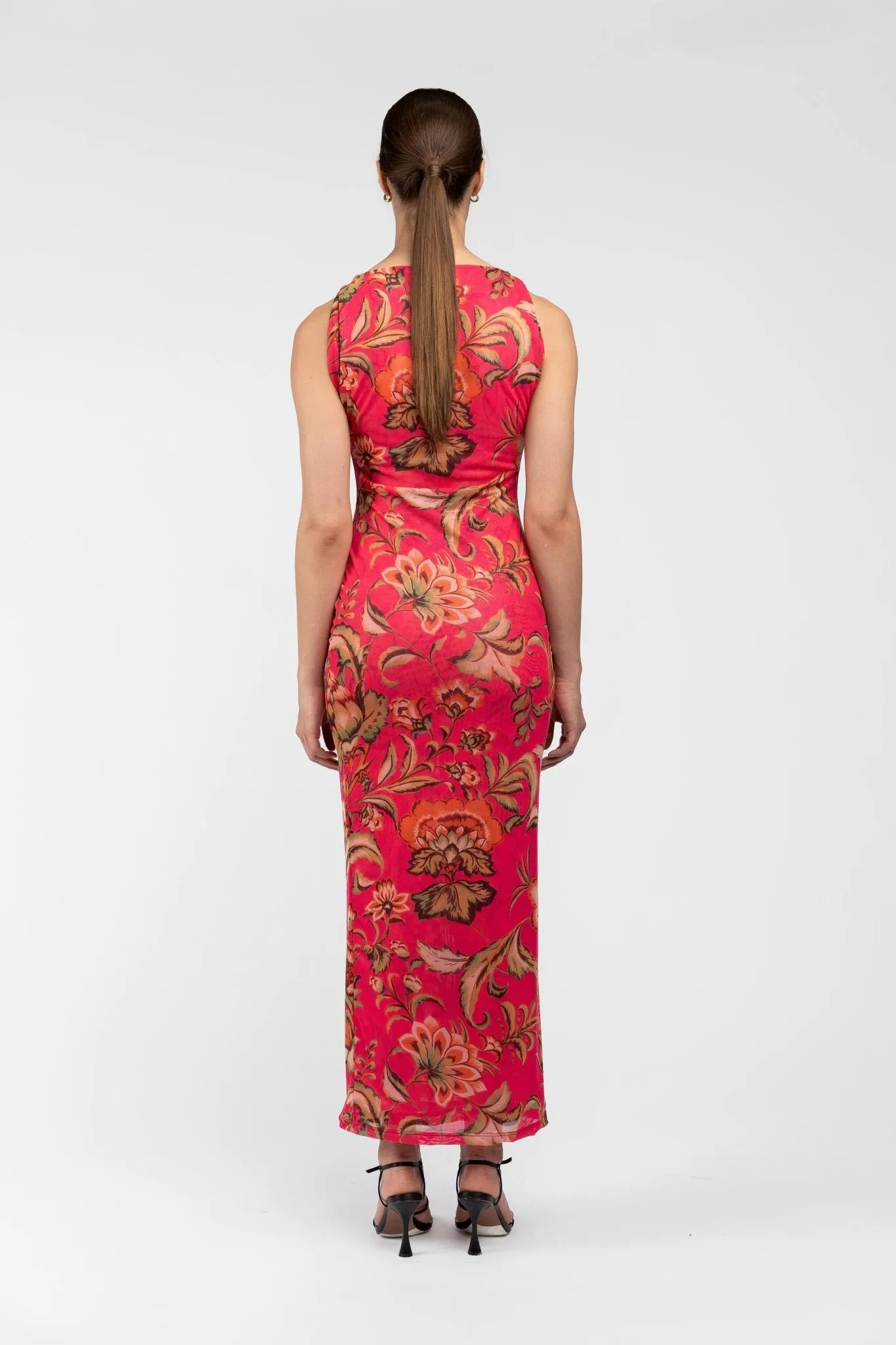 TORTO TANK DRESS - PINK PARROT