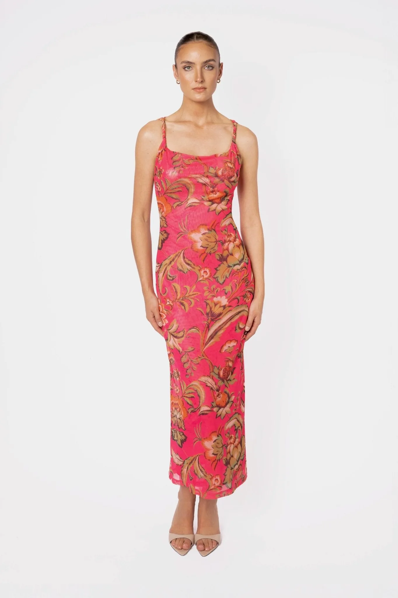 TORTO TANK DRESS - PINK PARROT