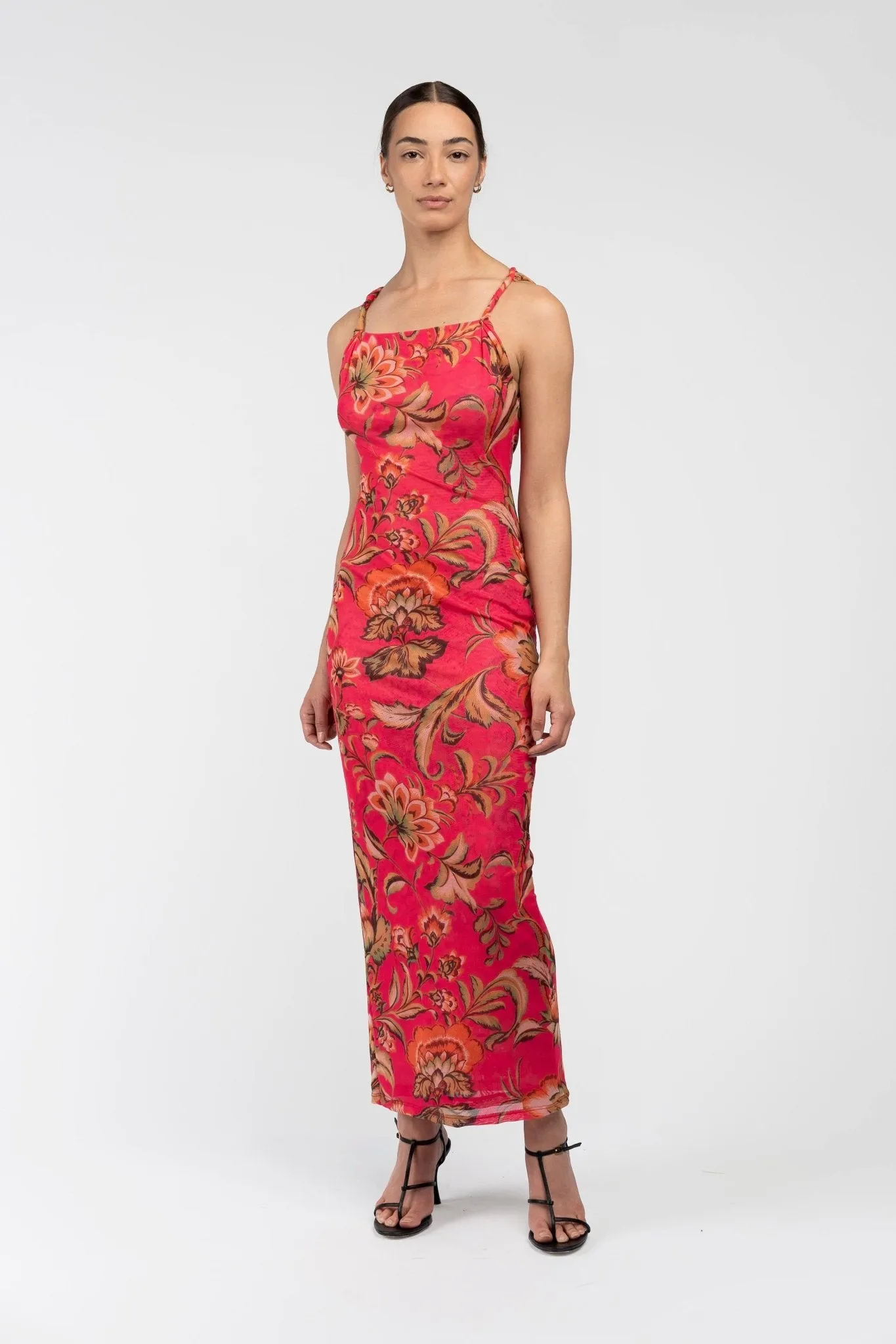 TORTO TANK DRESS - PINK PARROT