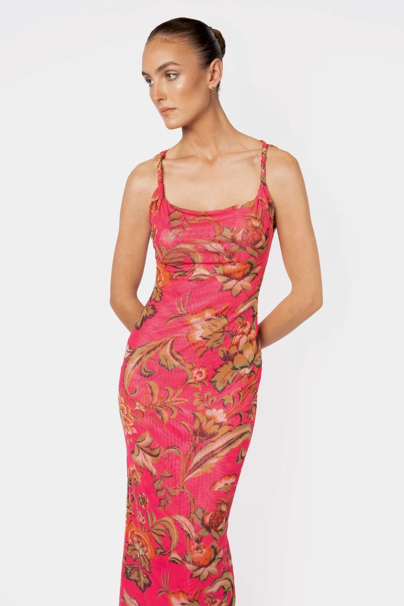 TORTO TANK DRESS - PINK PARROT