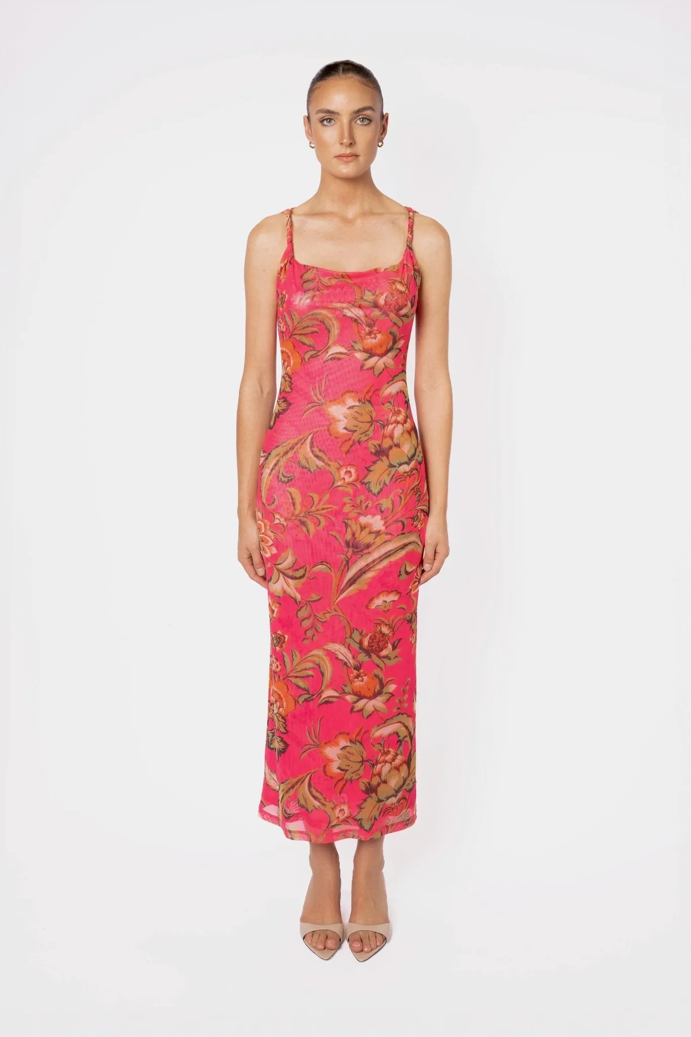 TORTO TANK DRESS - PINK PARROT
