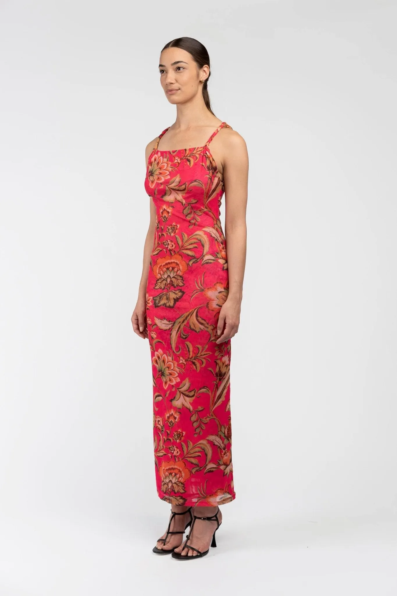 TORTO TANK DRESS - PINK PARROT